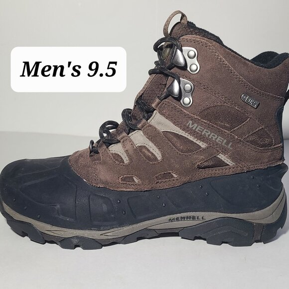 Merrell Moab Polar Espresso Waterproof Hiking/Snow Boots Men's Size 9.5 - Picture 1 of 8